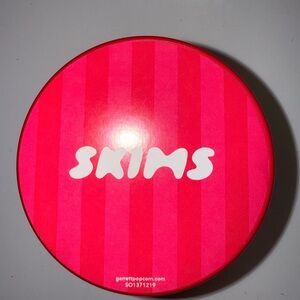 SKIMS Vibrant Red and Pink Striped Tin